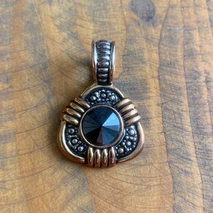 3/$20 Two Tone Pendant with Onyx Glass Center Pendant